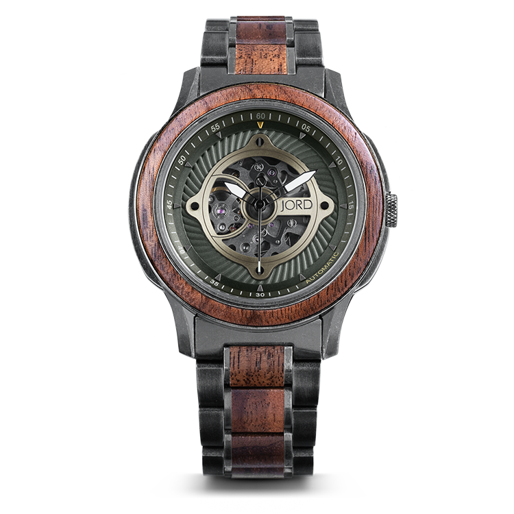 Walnut & Distressed Apache Green